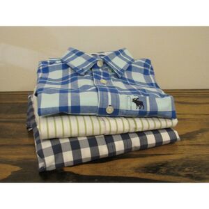 Boys Abercrombie Kids Muscle Shirt Lot Blue Navy & Green Preppy Bundle